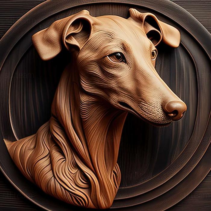 3D model Hungarian Greyhound dog (STL)